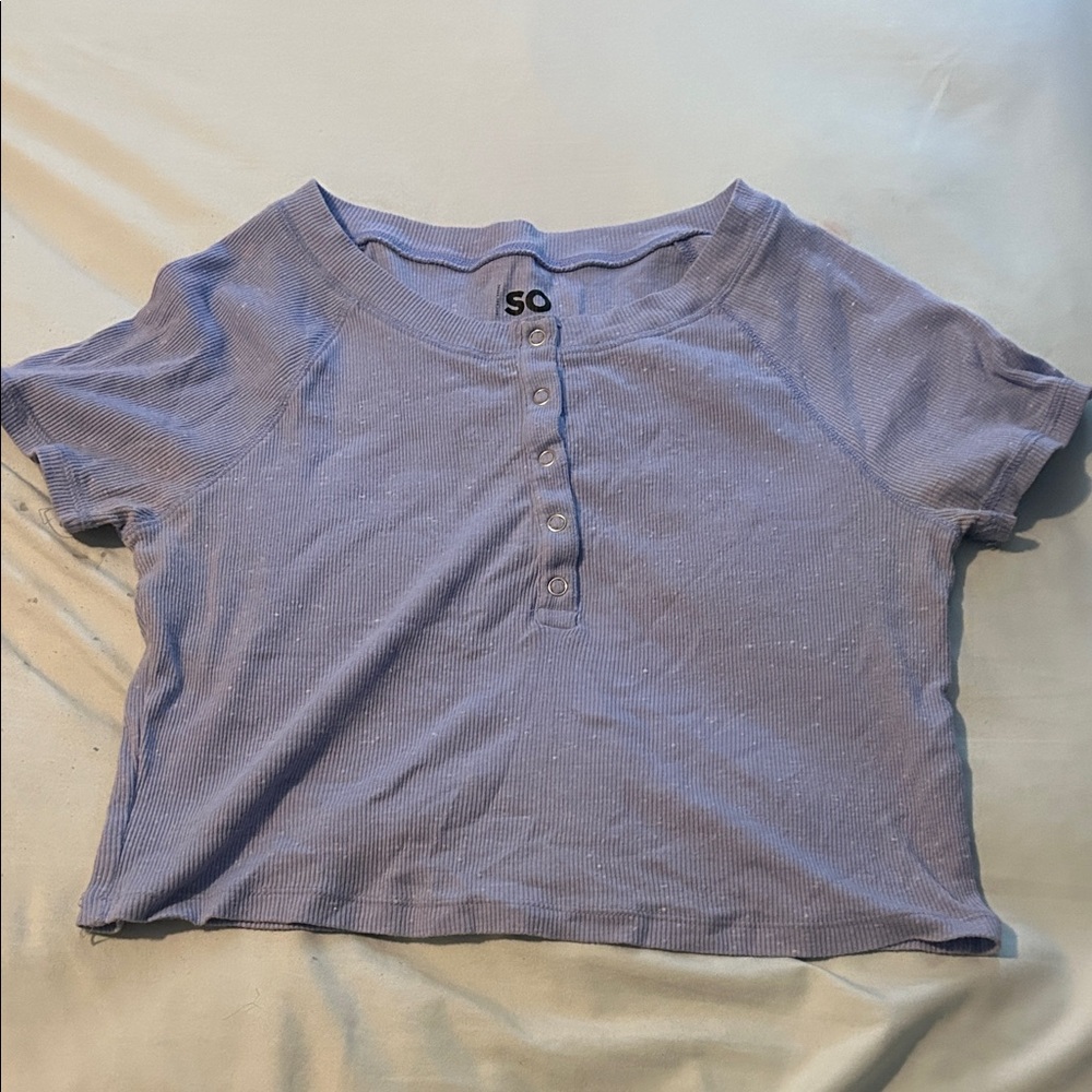 SO Women's Light Blue Crop Top